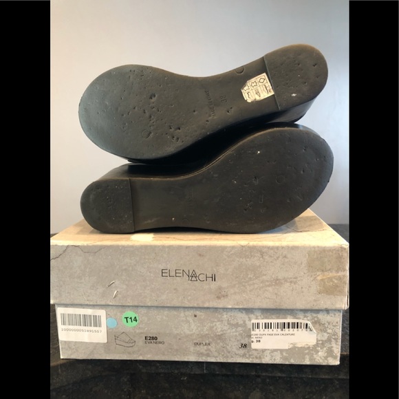 🥂HOST PICK🥂 Elena Iachi Leather Chunky Mules